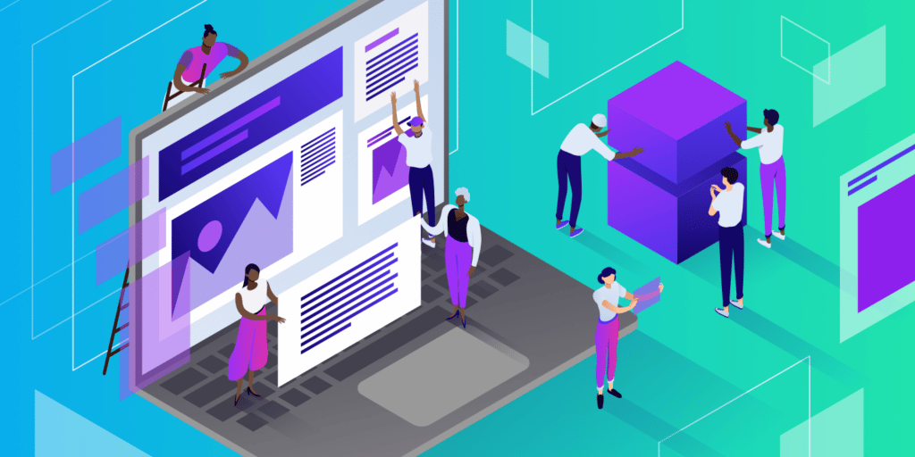 Illustration showing reliable web application architecture and best practices